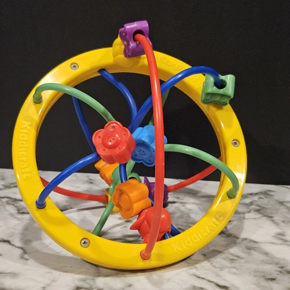 Vintage 1995 Fisher‎ Price Kiddicraft Bead Ball Activity Toy 5779 OT Sensory